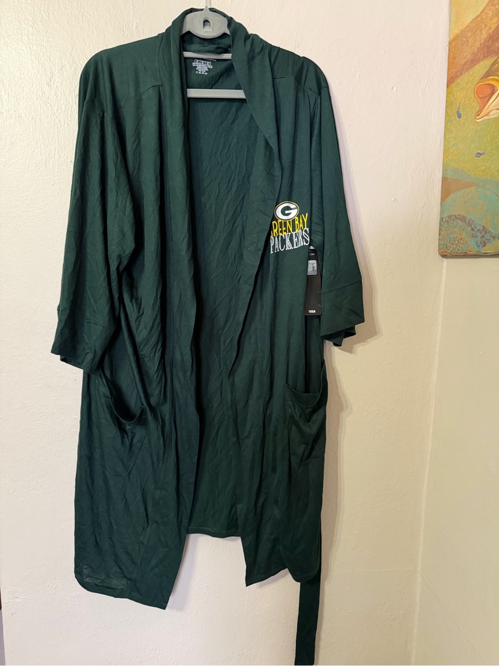 NEW NFL Green Bay Packers Dark Green Robe with Logo size XL